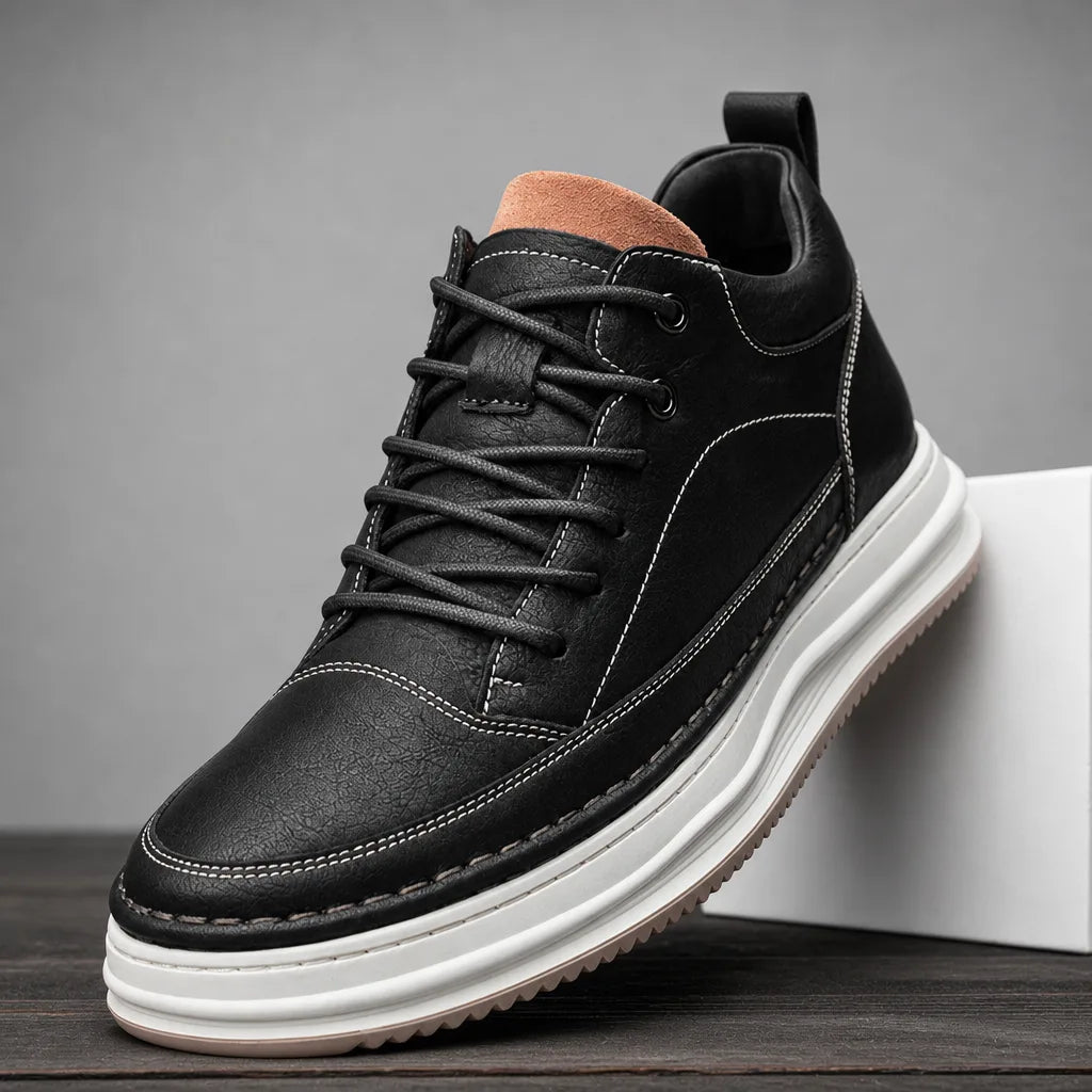 Men's Black Hudson | Men's Genuine Leather Sneakers (Copy)