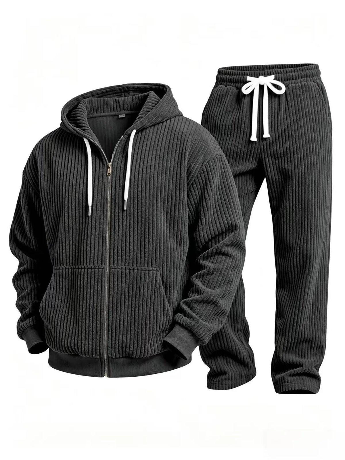 Jonah | Men's Corduroy Tracksuit Set - Black