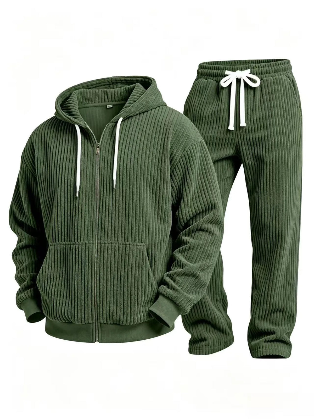 Jonah | Men's Corduroy Tracksuit Set - Green