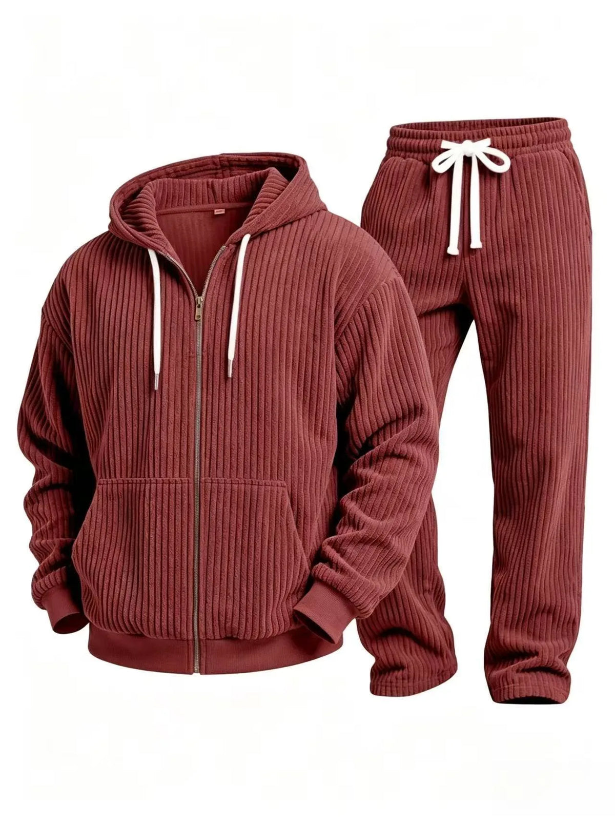 Jonah | Men's Corduroy Tracksuit Set - Red