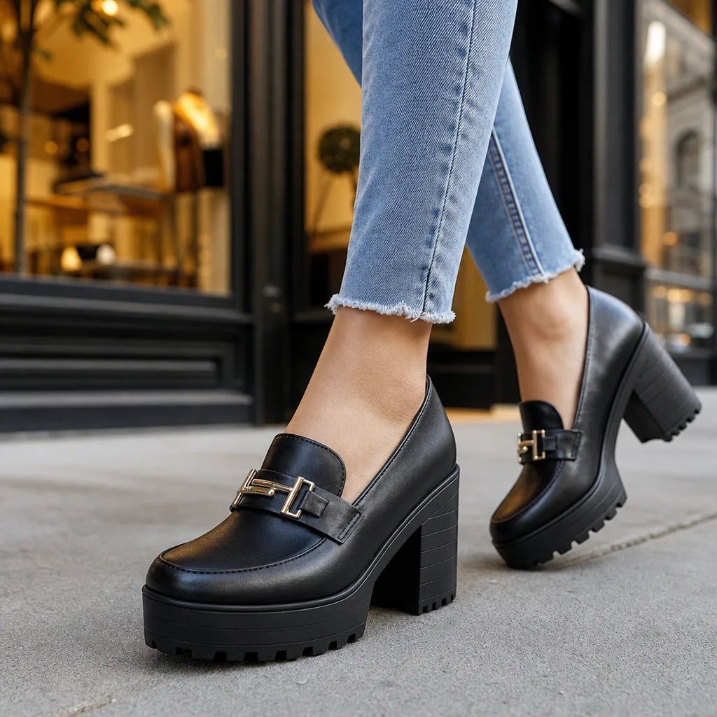 Merry | Women's Platform Heels - Color:Black;Size:35