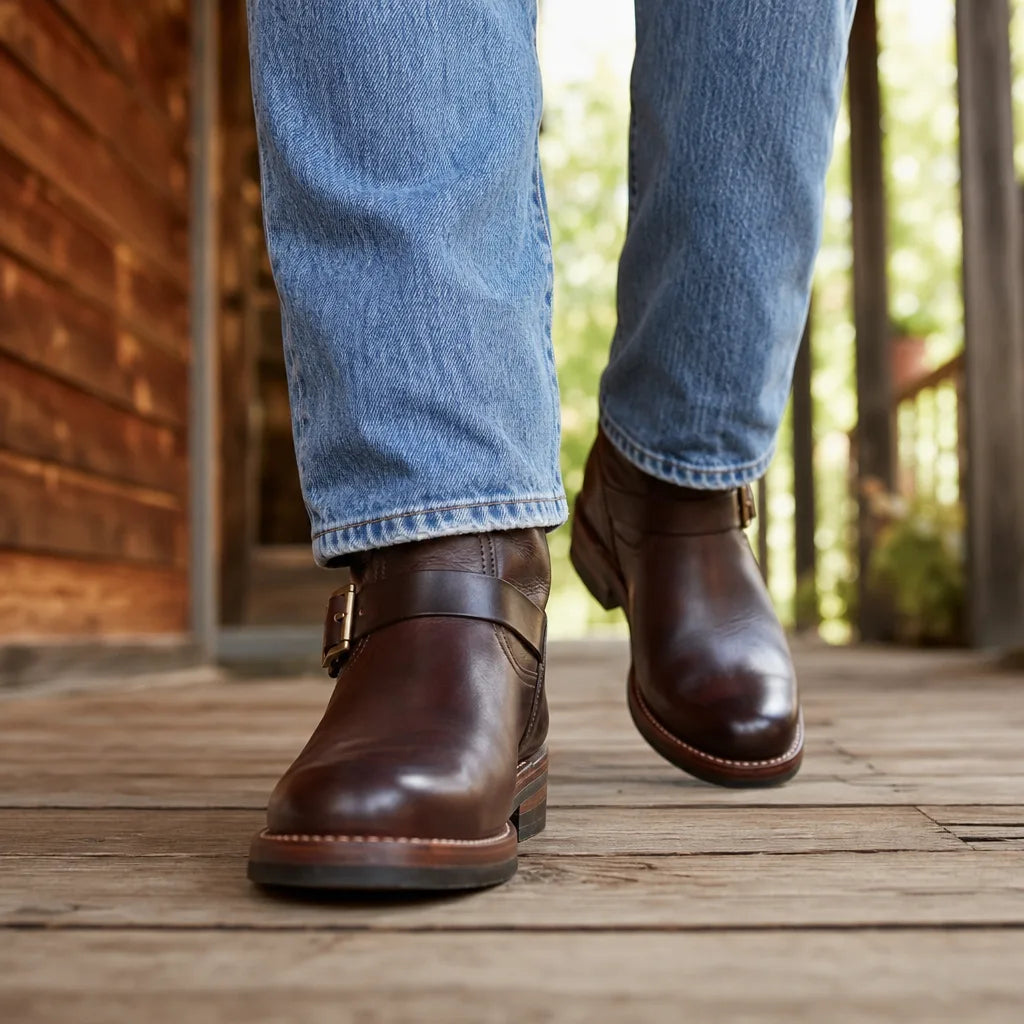 Men's Burgundy Red Parkston | Men's Vintage Leather Boots (Copy)