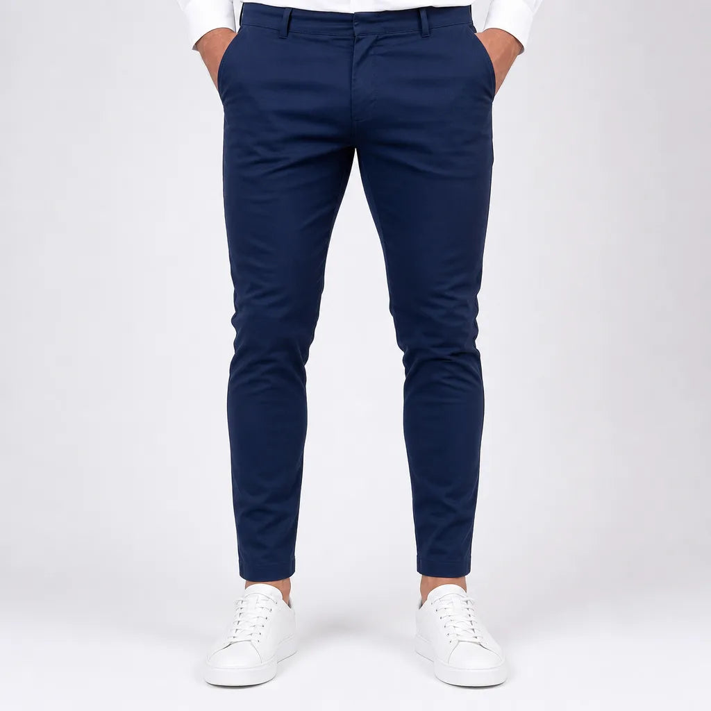 Trucker | Men's Slim Dress Pants - Color:Blue;Size:S