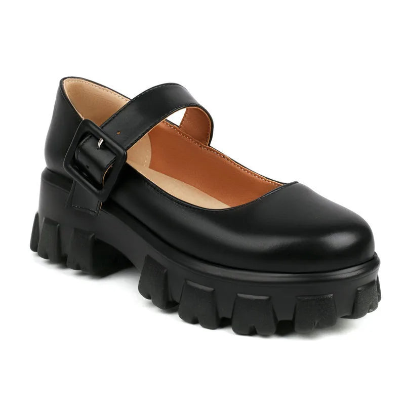 Abby | Women's Retro Orthopedic Mary Janes - Color:Black;Size:35