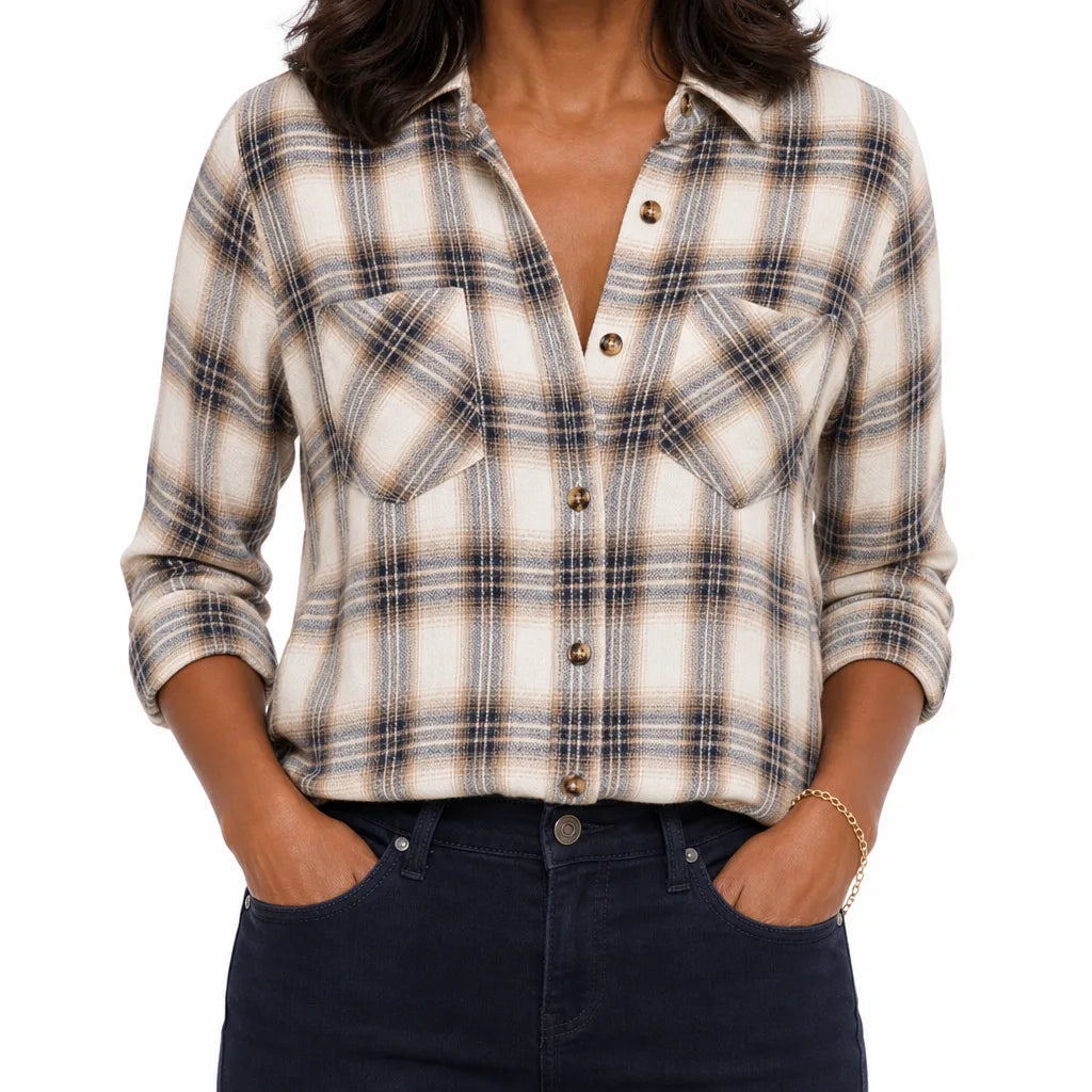 Women's White Darcy | Women's Western Flannel Blouse  (Copy)