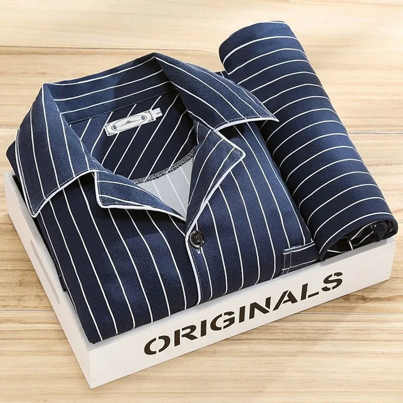 Camden | Men's Long-Sleeve Pajama Set - Color:Bayou Blue;Size:L
