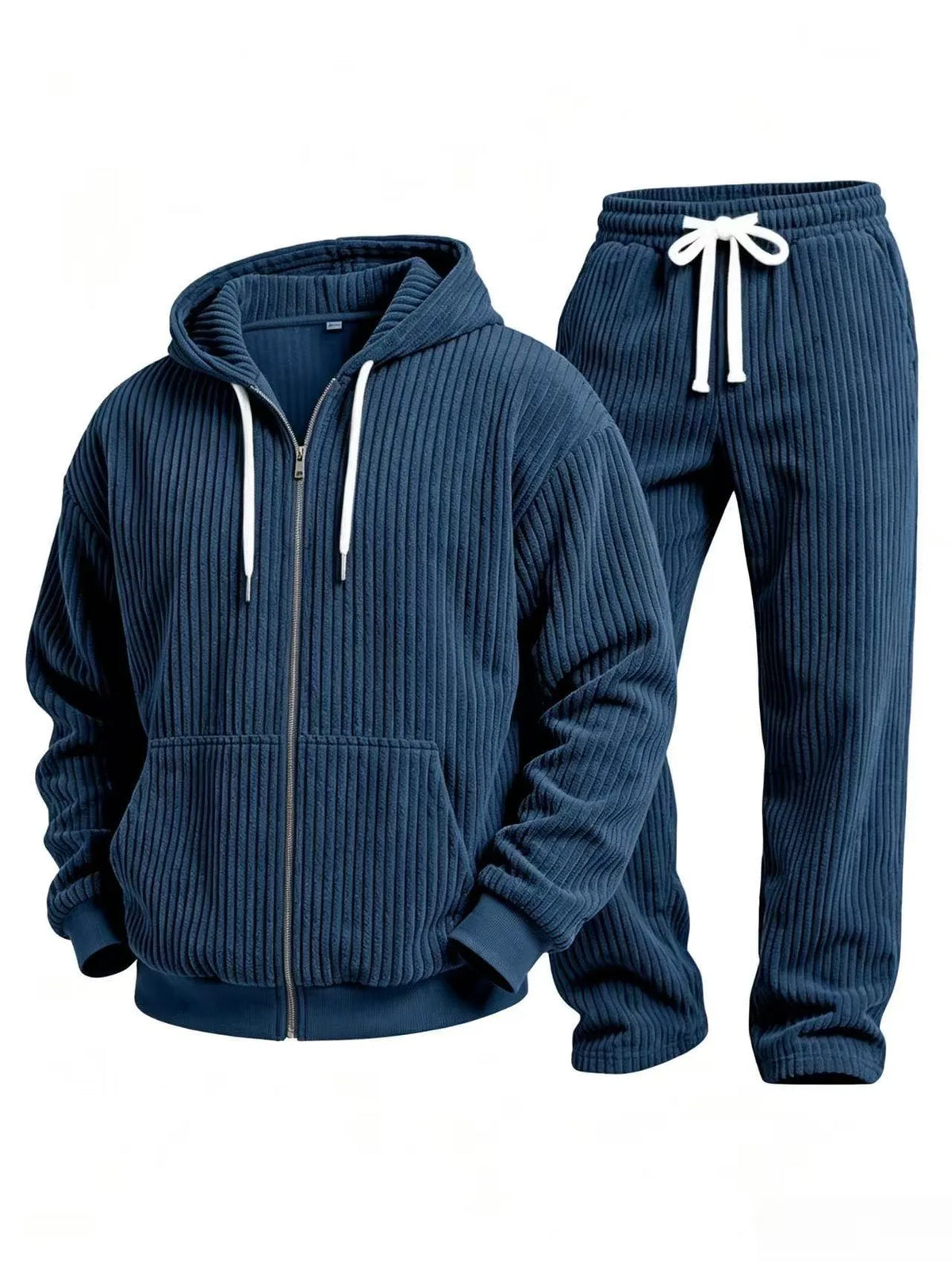 Jonah | Men's Corduroy Tracksuit Set - Navy