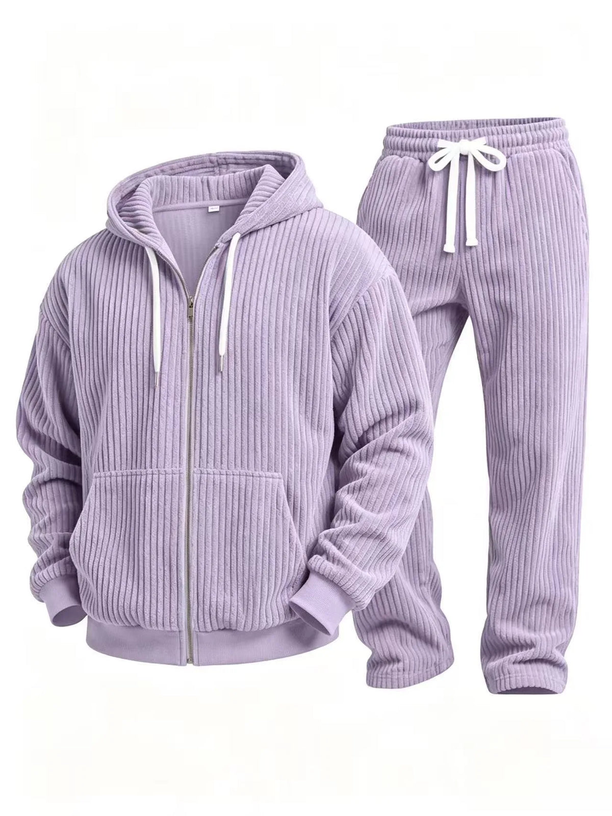 Jonah | Men's Corduroy Tracksuit Set - Purple