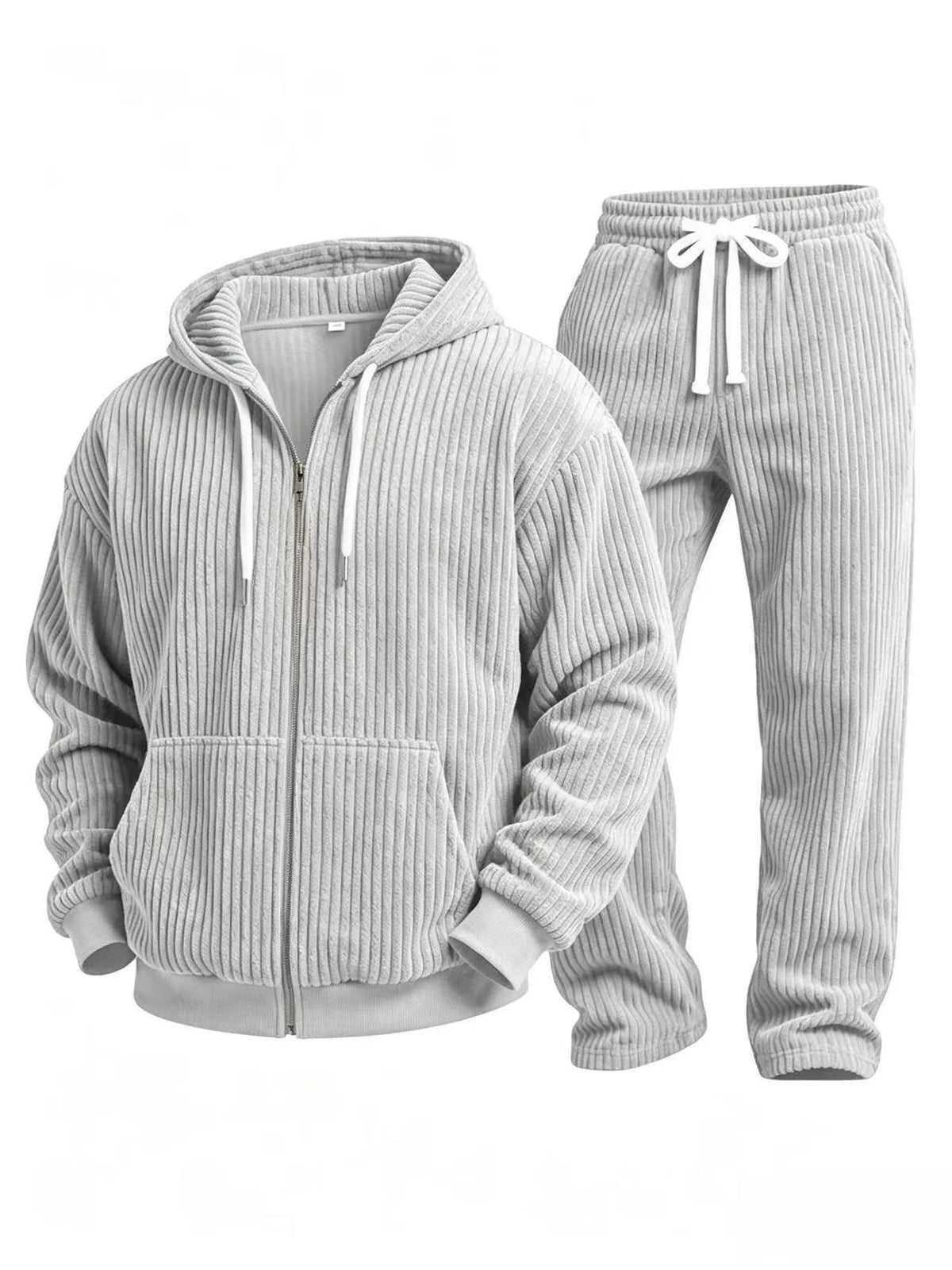 Jonah | Men's Corduroy Tracksuit Set - White