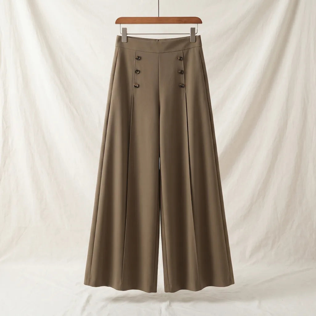 Juliet | Women's High Waist Dress Pants - Color:Caramel;Size:S