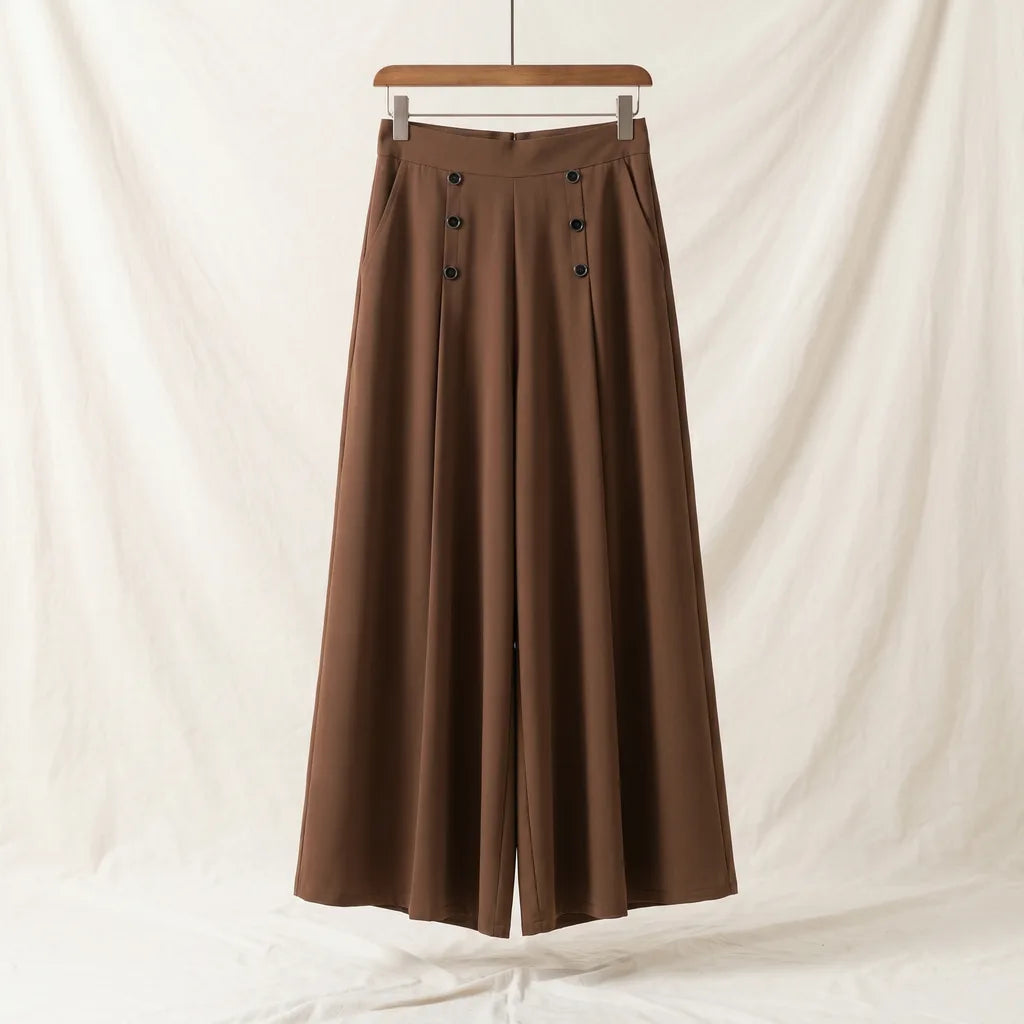 Juliet | Women's High Waist Dress Pants - Color:Coffee;Size:S