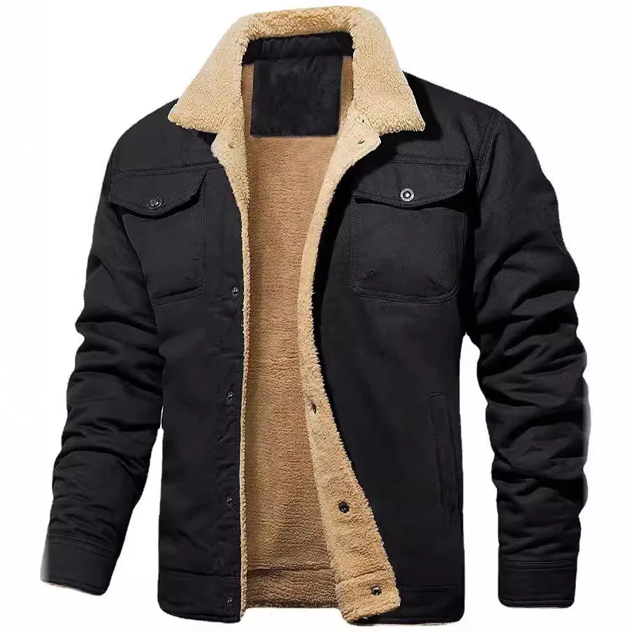 Maddox | Men's Sherpa Lined Bomber Jacket - Color:Black;Size:XS