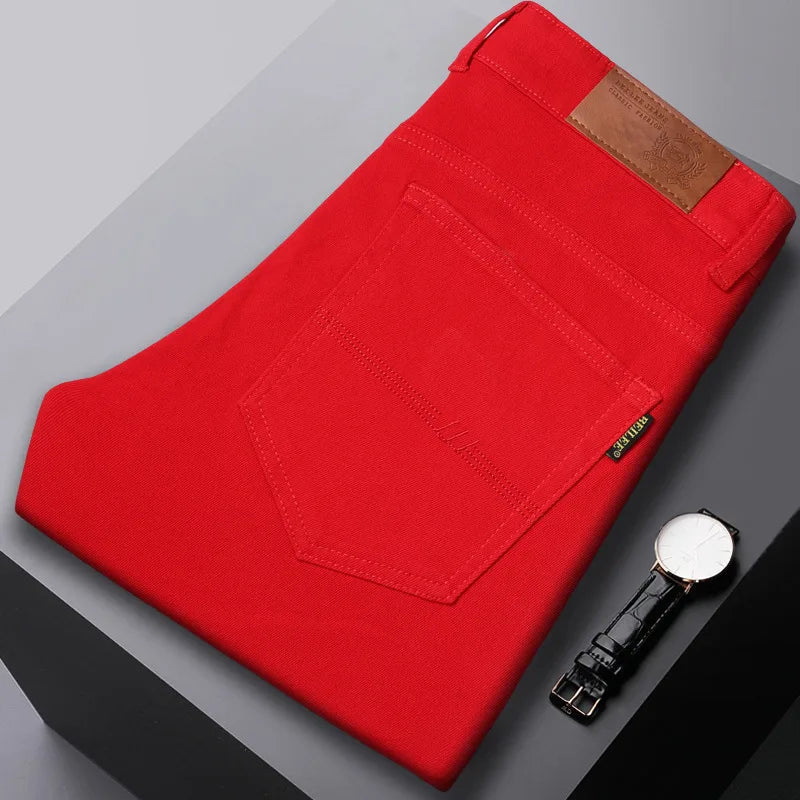 Nathaniel Tailored Jeans - Color:Red;Size:28