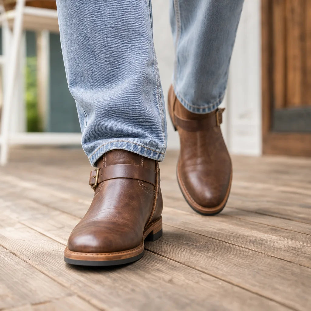 Men's Cognac Brown Parkston | Men's Vintage Leather Boots (Copy)
